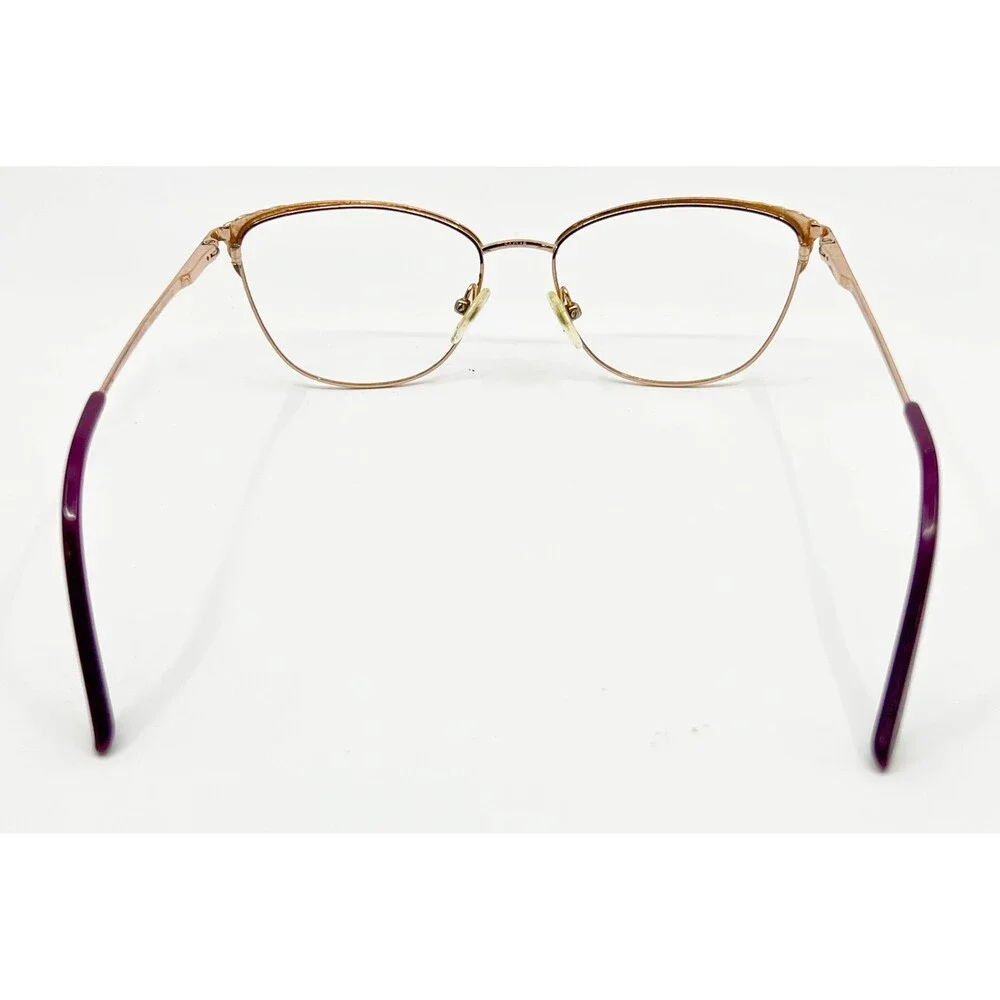Superflex Eyeglasses Frames Purple Gold Titanium Cat Eye SF-1130T 54-16-140